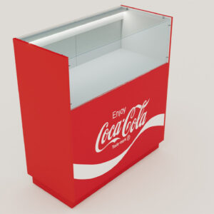 Balcão Vitrine Vermelho