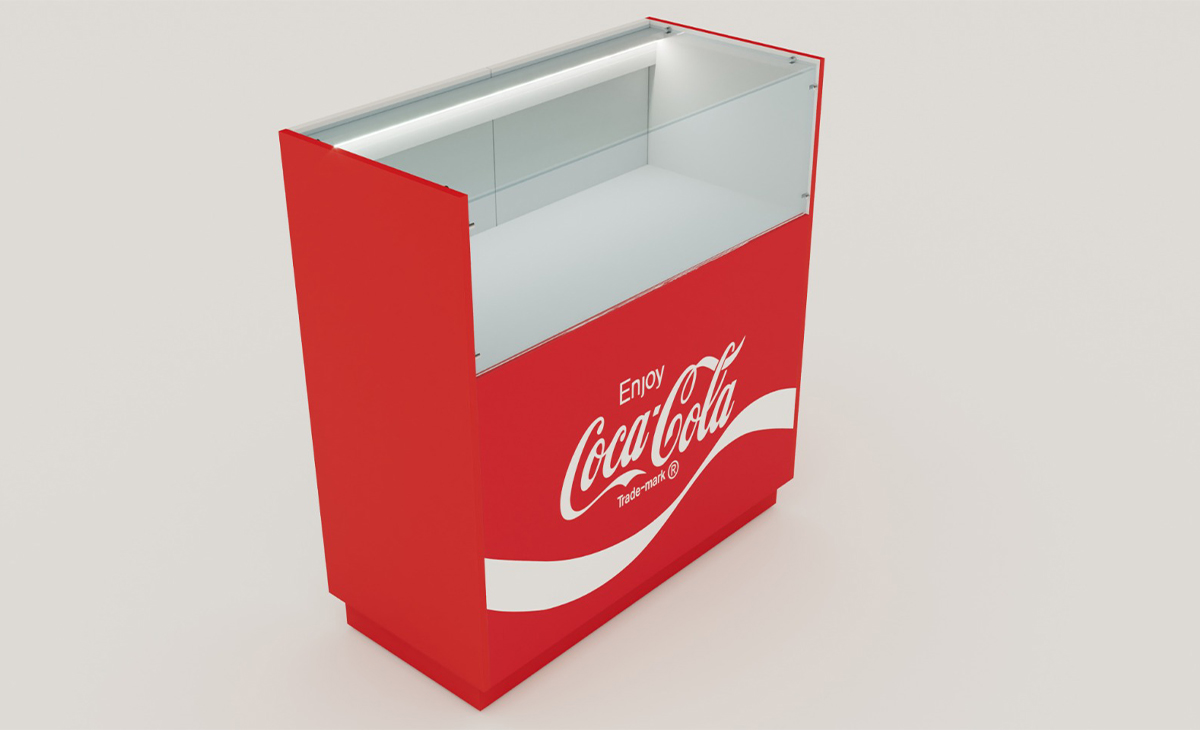 Balcão Vitrine Vermelho